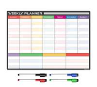 TMS - Pizarra blanca mensual A3 | Calendario magnético para nevera para preparación de comidas, trabajo o planificación familiar | Fabricado en el Reino Unido | Uso para listas de tareas, notas o
