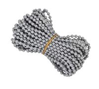 TMTGTS Cadena enrollable de 10 m, color gris, cuerda de perlas, cadena de láminas, cadena de cuentas, cadena de cuentas, pieza de repuesto para estor opaco, estor doble, herraje ciego