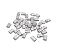 TMTGTS Casquillos de aluminio, 50 unidades, 0,5 mm, bucles de aluminio, manguitos de presión, manguitos de aluminio, abrazaderas de cable de alambre, manguitos de sujeción, manguitos de metal