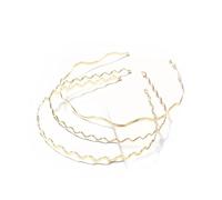 TMTGTS Diadema de metal, 3 unidades, diadema ondulada, diadema para el pelo, diadema, diadema, banda para el pelo, diademas para la limpieza facial, fiestas, carnaval, aniversarios, bailes de