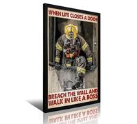 TMWHONG Póster inspirador con cita de bombero, arte de pared, impresión motivacional, lienzo para oficina, hogar, decoración de pared, regalo, 20 x 30 cm