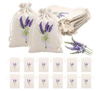 TMZELOA 12 Pezzi Sacchetti di Lavanda Bustina, Saquitos de Lavanda Bolsas de Lavandas Bolsitas Bolsas Bolsa Rellenas de Lavandas per Lavand Spezie ed Erbe Bustine di Profumo per il Guardaroba