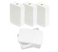 TMZELOA 4 pezzi scatola derivazione esterna 55x35x15 mm in ABS, scatola stagna elettrica da esterno compatta, scatola di derivazione esterna con coperchio per collegamenti e piccoli impianti elettrici