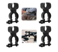 TMZELOA 4 Piezas Soporte de Bastón para Andador, Soporte para Bastón para Silla de Ruedas, Tubos de 2.5 a 3.5 cm Accesorios Universales para Soport de Muletas Scooters de Movilidad Muletas Rodantes