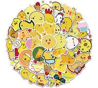 TMZELOA 50 Pegatinas de Animales Pequeños, Pegatinas de Pollo con Diferentes Acciones Lindas, Vinilo Impermeable, Pegatinas Decorativas para Ordenador Portátil, Bicicleta, Botella de Agua, Monopatín