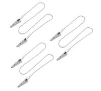 TMZELOA Cadena Servilleta Inoxidable 3 Piezas - Cadena Babero Dental Higiénica y Reutilizable con Clips Antideslizantes, Clip Babero Dentista de Acero Inoxidable para Peluquería Estética Adultos Niños