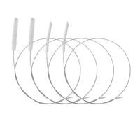 TMZELOA Cepillo Flexible para Tubos 4 Piezas - Cepillo para Pajitas Ø 0,6 y 1,2 cm - Cepillos Largo de 100 cm de Acero Inoxidable para Botellas, Nevera, Acuario, Cafetera