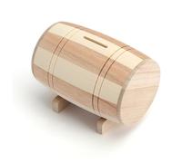 TMZELOA Hucha Madera, Hucha de Madera, Madere con Bolígrafo y Pegatinas Caja de Ahorros en Efectivo Huche Cerdito Alcancia para Regalo de Cumpleaños Decoración del Hogar Recuerdo