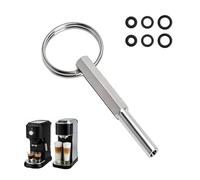 TMZELOA Llave de cabeza ovalada con llavero, acero inoxidable, cabeza ovalada, herramienta de reparación, llave ovalada, compatible con máquinas de café totalmente automáticas Jura/Krups Siziliana/AEG
