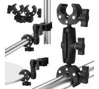 TMZELOA Soporte Manillar Moto cámara Soporte Manillar Soporte Moto Soporte cámara Bicicleta Brazo de extensión 9 Pulgadas, Doble rótula 360°/180°, Abrazadera Manillar 16-40 mm para GoPro MTB