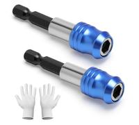 TMZELOA Vástago Hexagonal Destornillador Bit Holder, Portapuntas de Taladro Eléctrico, Portapuntas Magnético de Liberación 1/4" Vástago Hexagonal Barra de Liberación Rápida Portapuntas Magnético