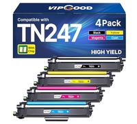 TN-243CMYK TN247 DCP-L3550CDW Cartuchos de tóner MFC-l3750CDW 4-Pack | Compatible con Brother TN243CMYK HL-L3210CW MFC-L3770CDW HL-L3230CDW MFC-L3710CW DCP-L3510CDW Negro Cian Magenta Amarillo
