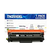 TN 2510XL TN-2510 XL TN-2510 Tóner Compatible para Brother HL-L2400DWE HL-L2400DW HL-L2445DW MFC-L2835DW Toner MFC-L2827DW MFC-L2800DW DCP-L2660DW DCP-L2620DW (1 negro)