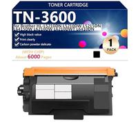 TN-3600 Cartucho de Tóner de Repuesto con Chip para Brother HL-L5210DN L5210DW L5215DN L6415DW L6210DW L6210DWT L6410DN Impresoras ,Black-1 Pack