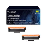 TN1150 Cartucho de tóner Impresora para Brother HL-L1240W 1242W 1242WXL | Reemplazo de cartuchos de tóner TN1150 impresora para Brother DCP-L1640W L1642W L1642WXL L1660W, con chip(2 pack)