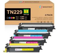 TN229 - Cartucho de tóner compatible con Brother TN-229 de repuesto para impresora HL-L3220CW L3280CDW L3295CDW L3300CDW MFC-L3720CW L3765CDW L8395CDW DCP-L3560CDW 1 negro, 1 magenta, 1 cian 1