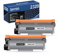 TN2320 Toner Compatible Brother TN-2320 TN-2310 Cartuchos de tóner para Brother HL-L2340DW HL-L2300D MFC-L2700DW DCP-L2520DW MFC-L2740DW MFC-L2720DW DCP-L2540DN (2 Negro)