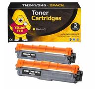 TN241 - Cartuchos de tóner compatibles con impresoras Brother, 2 unidades, color negro, para HL-3140CW HL-3150CDW HL-3170CDW DCP-9015CDW DCP-9020CDW MFC-9330CDW