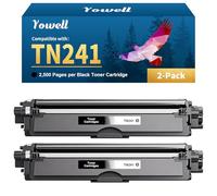 TN241 TN242 Compatible para Brother TN241 TN-241 para Brother MFC 9332CDW Toner DCP-9022CDW DCP-9020CDW MFC-9142CDN MFC-9342CDW HL-3142CDW HL-3140CW HL-3152CDW, TN242BK TN241BK (2 Negros