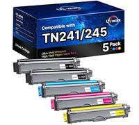 TN241 TN245 Toner Compatible para Brother MFC-9332CDW Toner DCP-9022CDW MFC-9142CDN HL-3142CW HL-3152CDW HL-3140CW MFC-9140CDN MCF-9342CDW HL-3172CDW MFC-9142CDN MFC-9342CDW (55) Paquete de