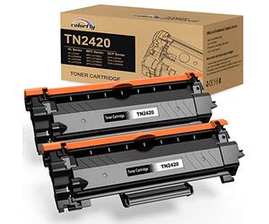 TN2420 TN2410 Cartucho de Tóner Compatible para Brother TN2420 TN-2420 TN2410 TN-2410 para Toner Brother MFC L2710DW MFC-L2710DW HL-L2350DW DCP-L2530DW MFC-L2710DN MFC-L2750DW HL-2310D (2 Negro)