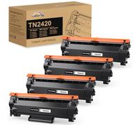 TN2420 TN2410 Tóner Compatible con Brother TN-2420 TN-2410 para MFC L2710DW MFC-L2710DW MFC-L2710DN HL-L2350DW DCP-L2530DW HL-L2375DW MFC-L2750DW MFC-L2730DW (4 Negro)
