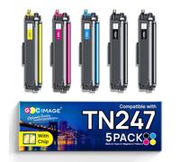 TN247 TN-243CMYK DCP-L3550CDW Cartucho de tóner Compatible para Brother TN243 TN243CMYK TN247BK para Brother MFC-L3750CDW MFC-L3770CDW HL-L3210CW MFC-L3710CW HL-L3230CDW DCP-L3510CDW (5-Pack)