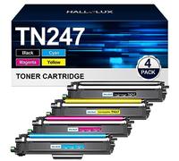 TN247 TN-243CMYK, Pack 4 tóner (BK/C/M/Y), para Brother TN-247 TN-243 TN247CMYK, Compatible con HLL3210CW, HLL3230CW, HLL3270CW, DCPL3510CW, DCPL3550CW, MFCL3710CW, MFCL3750CW, MFCL3770CDW