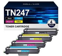 HALLOLUX Tóner TN247/TN-243 CMYK Pack 4 (BK/C/M/Y) compatibles con Brother