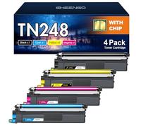 TN248 TN-248CMYK TN-248VAL TN248XL - Tóner TN-248XL para Brother MFC-L3760CDW Tóner DCP-L3560CDW MFC-L3740CDWE MFC-L3740CDWE MFC-L3740CDW L8390CDW -L3520 CDW L3520CDWE,4 Pack