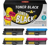 TN248XL - Cartuchos de tóner compatibles con Brother TN248 compatible con DCP-L3515/3520/3527/3555/3560, HL-L3215/3220/3240, MFC-L3740/3760/8340/8390 (1 Juego (4 unidades, color negro). cian, magenta
