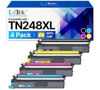 TN248XL para Brother MFC-L3740CDW Toner para Brother MFC-L3760CDW Toner | TN248 TN 248 TN-248 para Brother TN248 para DCP-L3520CDW DCP-L3560CDW HL-L3220CWE HL-L3220CW MFC-L3740CDWE (paquete de 4)