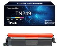TN249 Cartucho de Tóner para Brother TN249K TN249M TN249C TN249M Compatible para Brother DCP-L3520CDW L3560CDW MFC-L3720CDW L3780CDW HL-L3220CW L3220CDW L8240CDW Impresoras,BK-1 Pack