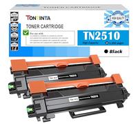 TN2510 TN-2510 Cartuchos de Tóner Compatibles de Capacidad Estándar para Impresoras Brother HL-L2400DW HL-L2400DWE HL-L2445DW DCP-L2620DW DCP-L2627DW DCP-L2627DWXL MFC-L2827DW MFC-L2827DWXL (2 Negro)