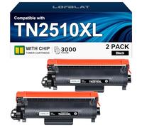 TN2510 TN2510XL HL-L2400DWE Tóner Compatible con Brother TN2510XL TN-2510XL | Para Brother HL-L2400DWE HL-L2400DW MFC-L2800DW DCP-L2620DW MFC-L2860DWE MFC-L2835DW y DCP-L2627DW Tóner con chip (2 negros)