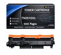 TN2510XL Cartucho de Tóner con Chip Compatible con Brother TN 2510XL TN2510 para Impresoras HL-L2400DWE HL-L2400DW L2800DW DCP-L2627DWE DCP-L2620DW MFC-L2860DWE DCP-L2627DW DCP-L2665DW,Black-2pack