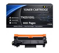 TN2510XL Cartucho de Tóner con Chip Compatible con Brother TN 2510XL TN2510 para Impresoras HL-L2400DWE HL-L2400DW L2800DW DCP-L2627DWE DCP-L2620DW MFC-L2860DWE DCP-L2627DW DCP-L2665DW,Black-1pack