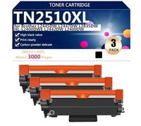 TN2510XL Cartuchos de Tóner Compatibles para Brother L2445DW L2447DW L2835DW HL-L2400DWE L2442DW L2400DW Impresoras, Impresión Nítida, Alto Rendimiento 3000 Páginas,Black-3 Pack