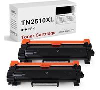 TN2510XL TN-2510 XL Compatible para Brother HL-L2400DWE Toner HL-L2445DW DCP-L2620DW MFC-L2800DW DCP-L2665DW DCP-L2660DW MFC-L2827DWXL DCP-L2627DWE MFC-L2860DW MFC-L2835DW (2 Negro)