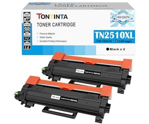 TN2510XL TN-2510XL Cartuchos de Tóner Compatibles 2 Negro Alta Capacidad para Impresora HL-L2400DW L2400DWE L2445DW L2447DW DCP-L2620DW L2627DW L2627DWXL L2660DW MFC-L2800DW L2827DW L2835DW L2860DW
