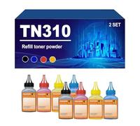 TN310 Polvo De Recarga De Tóner Compatible para Brother HL-L8260CDN L8360CDW L9310CDW DCP-L8410CDW MFC-L8610CDW L8690CDW L8900CDW MFC-L9570CDW L8600CDW L8650CDW,4 Colors-2 Set