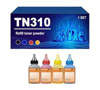 TN310 Polvo De Recarga De Tóner Compatible para Brother HL-L8260CDN L8360CDW L9310CDW DCP-L8410CDW MFC-L8610CDW L8690CDW L8900CDW MFC-L9570CDW L8600CDW L8650CDW,4 Colors-1 Set