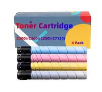 TN328 TN328K TN328C TN328M TN328Y Cartucho de tóner Compatible con impresoras Konica Minolta Bizhub C250i C300i C360i C7130i Juego de 4 Colores y Paquete Individual(CMYK Set,Toner Cartridge)