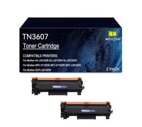TN3607 Cartuchos de tóner compatibles impresora HL-L6410DN L5210DN L6210DW | Reemplazo de cartuchos de tóner TN3607 impresora para Brother DCP-L5510DW MFC-5710DW 6710DW L6910DN, con chip(2 pack)