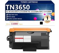 TN3650 Cartucho de Tóner de Repuesto para Brother DCP-L5510DW HL-L5210DN MFC-L5710DN Impresoras, 11000 Páginas,Black-1 Pack