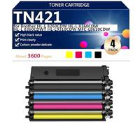 TN421 Cartuchos de Tóner Compatibles para Brother HL-L 8260CDW HL-L 8360CDW HL-L 8360CDWT HL-L9310CDW MFC-L8610CDW Impresoras, Alto Rendimiento 3600 Páginas, Impresión Nítida,1 Set