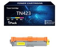 TN423 Cartucho de Tóner Compatible para Brother TN-423 TN-421 TN421 HL-L8260CDW HL-L8360CDW DCP-L8410CDW MFC-L8690CDW MFC-L8900CDW Impresoras ,Yellow-1 Pack