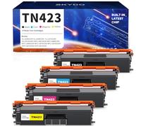 TN423 Toner Compatible Brother TN423 TN423bk TN-421 Tóner para Brother MFC-L8690CDW DCP-L8410CDW MFC-L8900CDW HL-L8360CDW HL-L8260CDW, TN423 Negro Cian Amarillo Magenta,4 Unidades