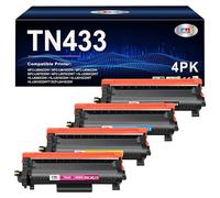 TN433BK, TN433C, TN433M, TN433Y Cartucho de tóner de alto rendimiento negro, cian, magenta y amarillo de repuesto para impresora Brother TN433 TN-433 TN 433 MFC-L8900CDW HL-L8360CDW MFC-L8610CDW.