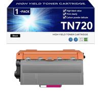 TN720 Cartucho de Tóner de Repuesto Compatible para BrotherHL-5440D 5450DN 5470DW 5470DWT 6180DW 6180DWT MFC-8510DN 8515DN Impresoras, Alto Rendimiento 3000 Páginas, Fácil Instalación,Black-1 pack
